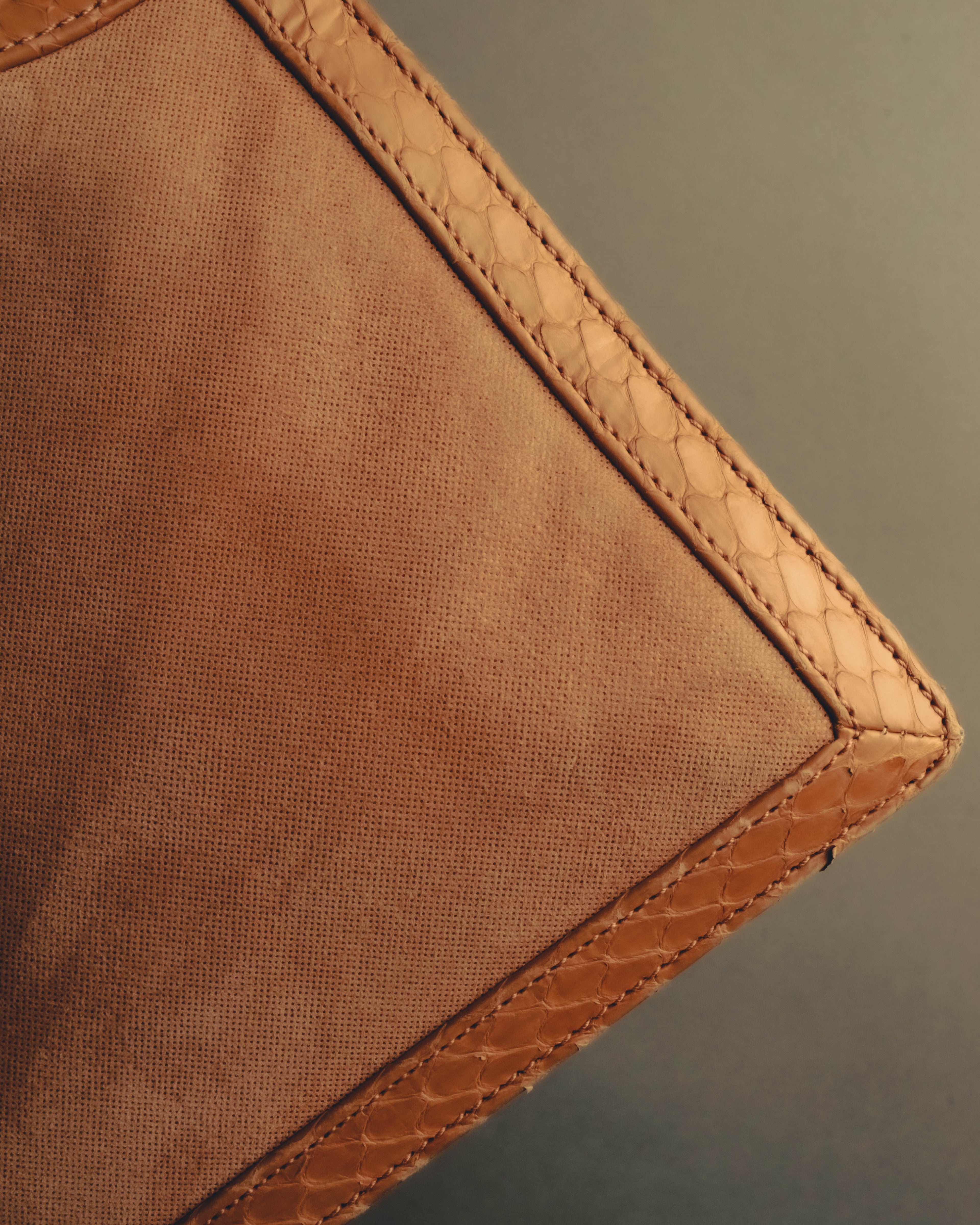 "LOEWE" 90's-00's Canvas and leather tote handbag