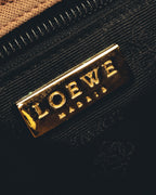 "LOEWE" 90's-00's Canvas and leather tote handbag