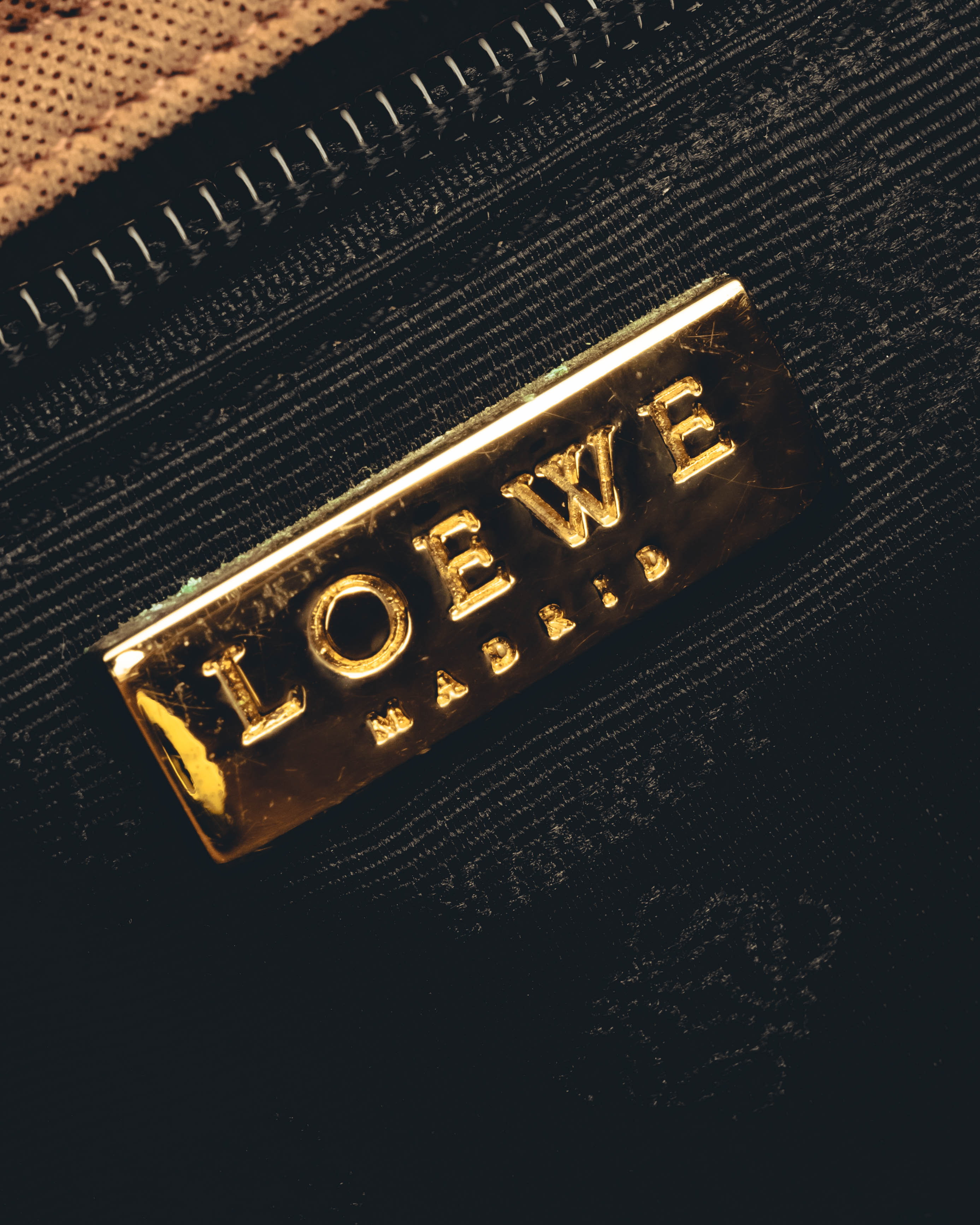 "LOEWE" 90's-00's Canvas and leather tote handbag