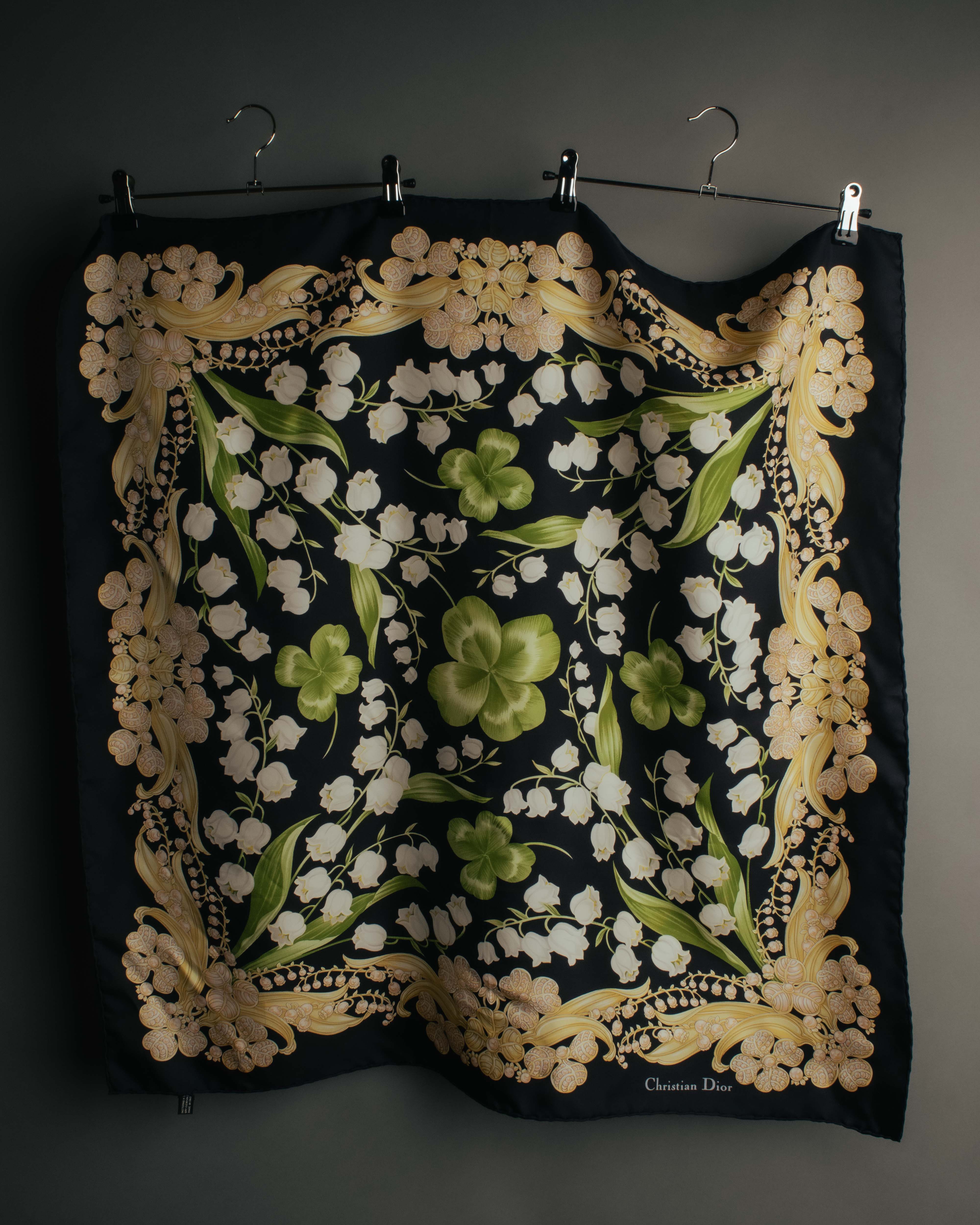 Christian Dior” 90's-00's Lily of the valley silk scarf – MOOD