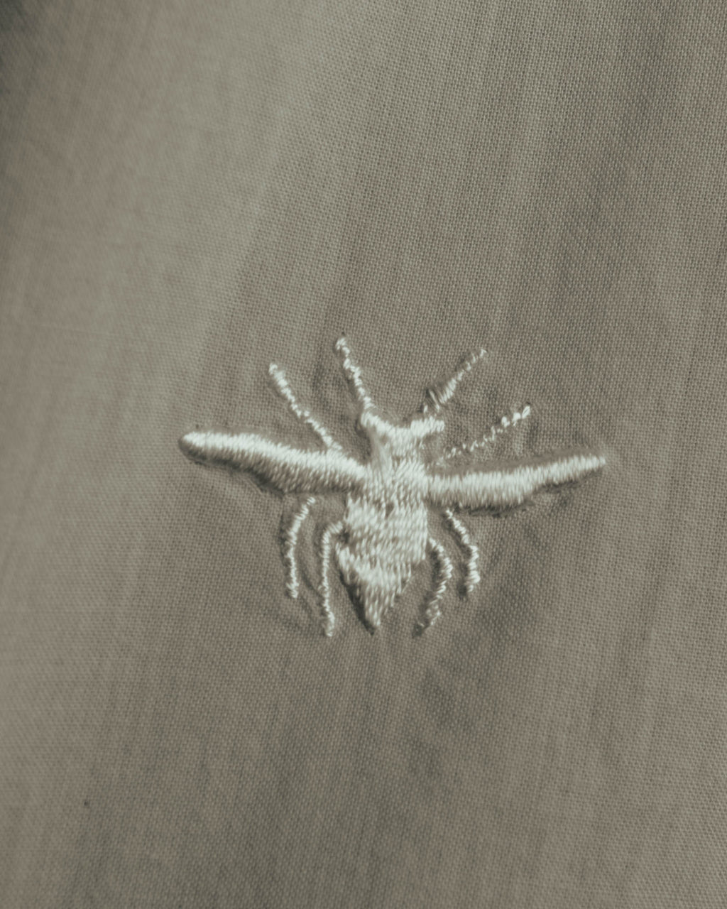 "Dior" Minimal bee embroidered long sleeve dress shirt