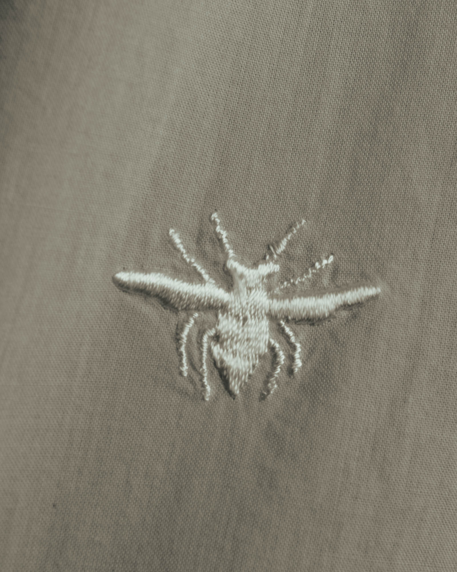 "Dior" Minimal bee embroidered long sleeve dress shirt