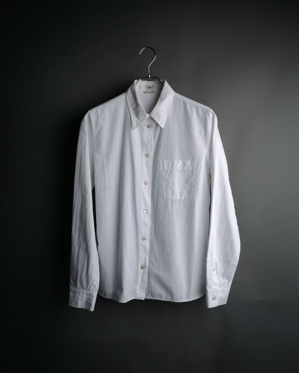 “HERMÈS” 00’s-10’s Signature embroidered cotton shirt