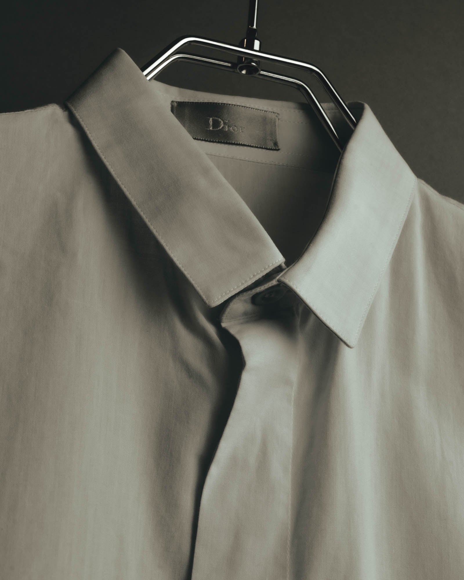 "Dior" Minimal bee embroidered long sleeve dress shirt