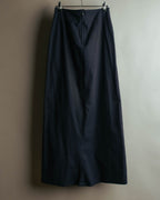 "Y's Yohji Yamamoto" 90's-00's Minimal cotton maxi skirt