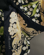 “Christian Dior” 90’s-00’s Lily of the valley silk scarf