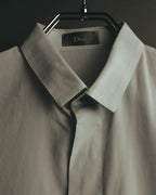 "Dior" Minimal bee embroidered long sleeve dress shirt