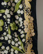 “Christian Dior” 90’s-00’s Lily of the valley silk scarf