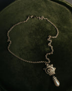 “KENZO” 80’s-90’s Sculptural shell pearl pendant necklace