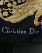 “Christian Dior” 90’s-00’s Lily of the valley silk scarf