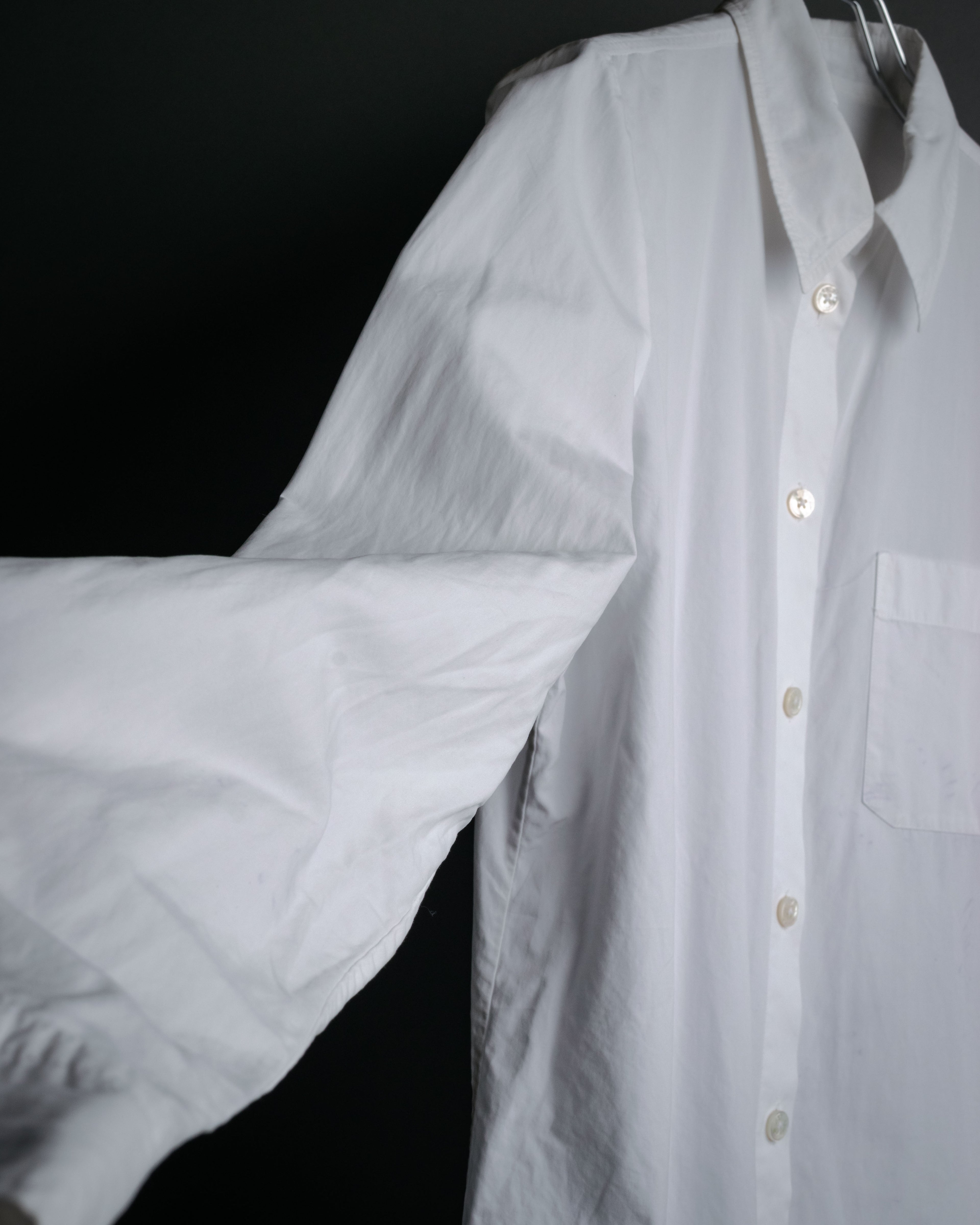 “HERMÈS” 00’s-10’s Signature embroidered cotton shirt