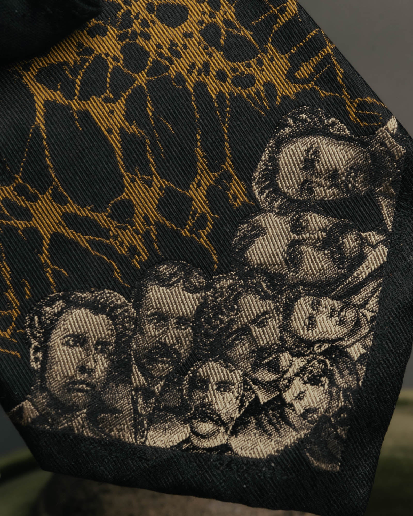 "Jean Paul Gaultier" 90's-00's Portrait jacquard silk necktie