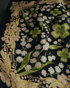 “Christian Dior” 90’s-00’s Lily of the valley silk scarf