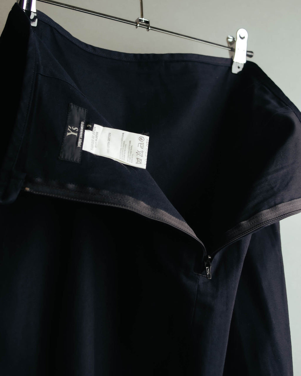 "Y's Yohji Yamamoto" 90's-00's Minimal cotton maxi skirt