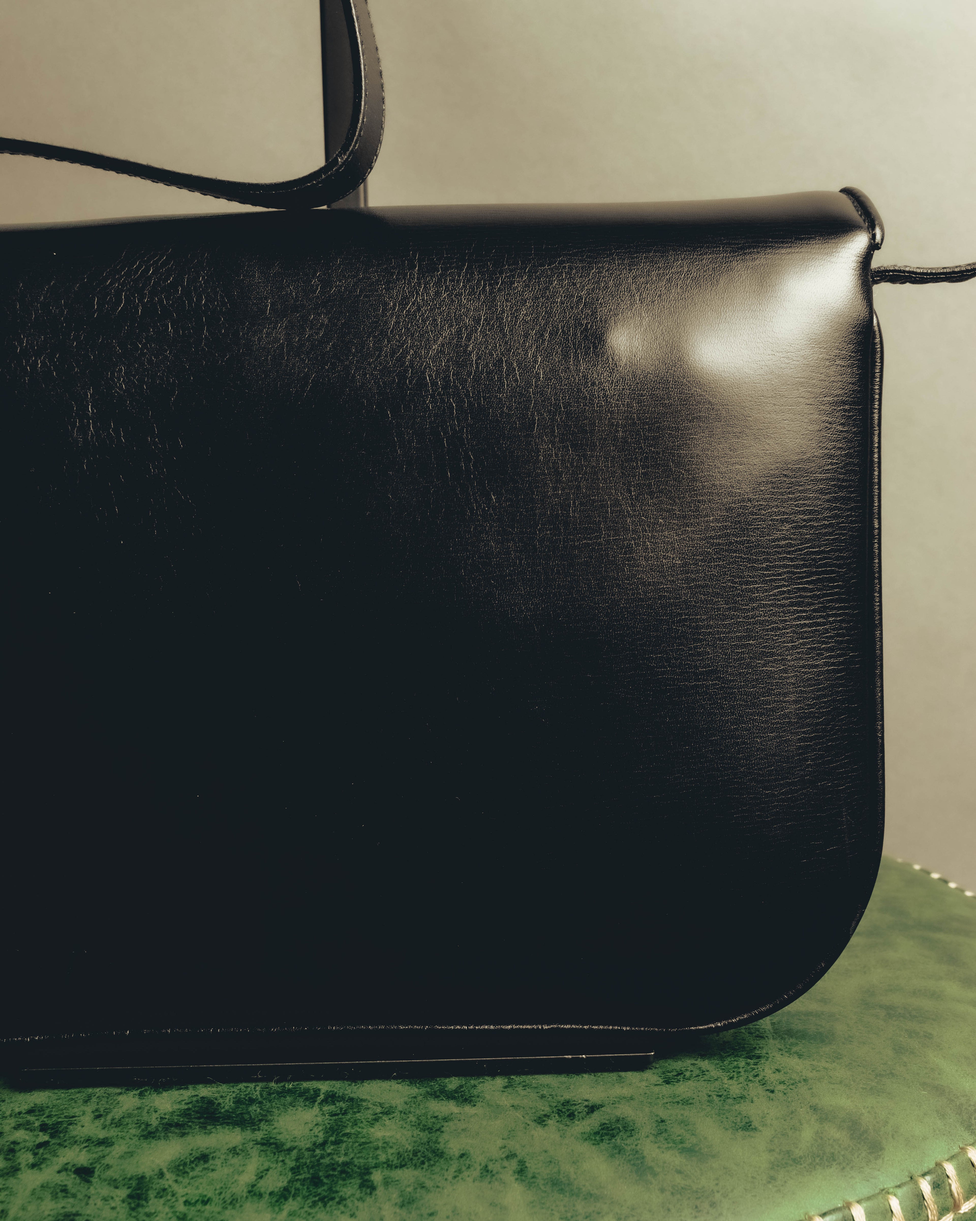 "GUCCI" 70's-80's Classic leather shoulder bag