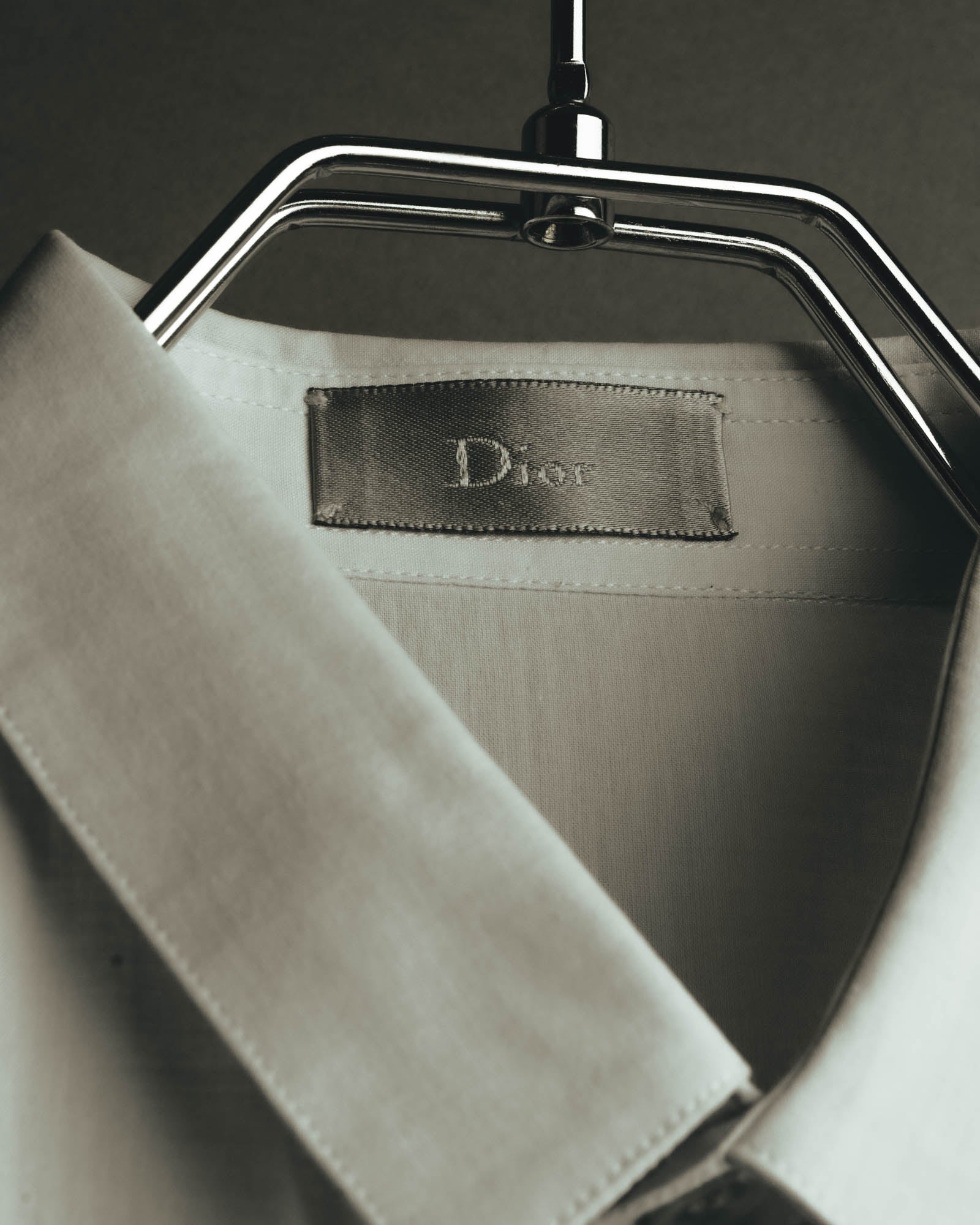 "Dior" Minimal bee embroidered long sleeve dress shirt