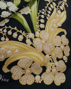 “Christian Dior” 90’s-00’s Lily of the valley silk scarf