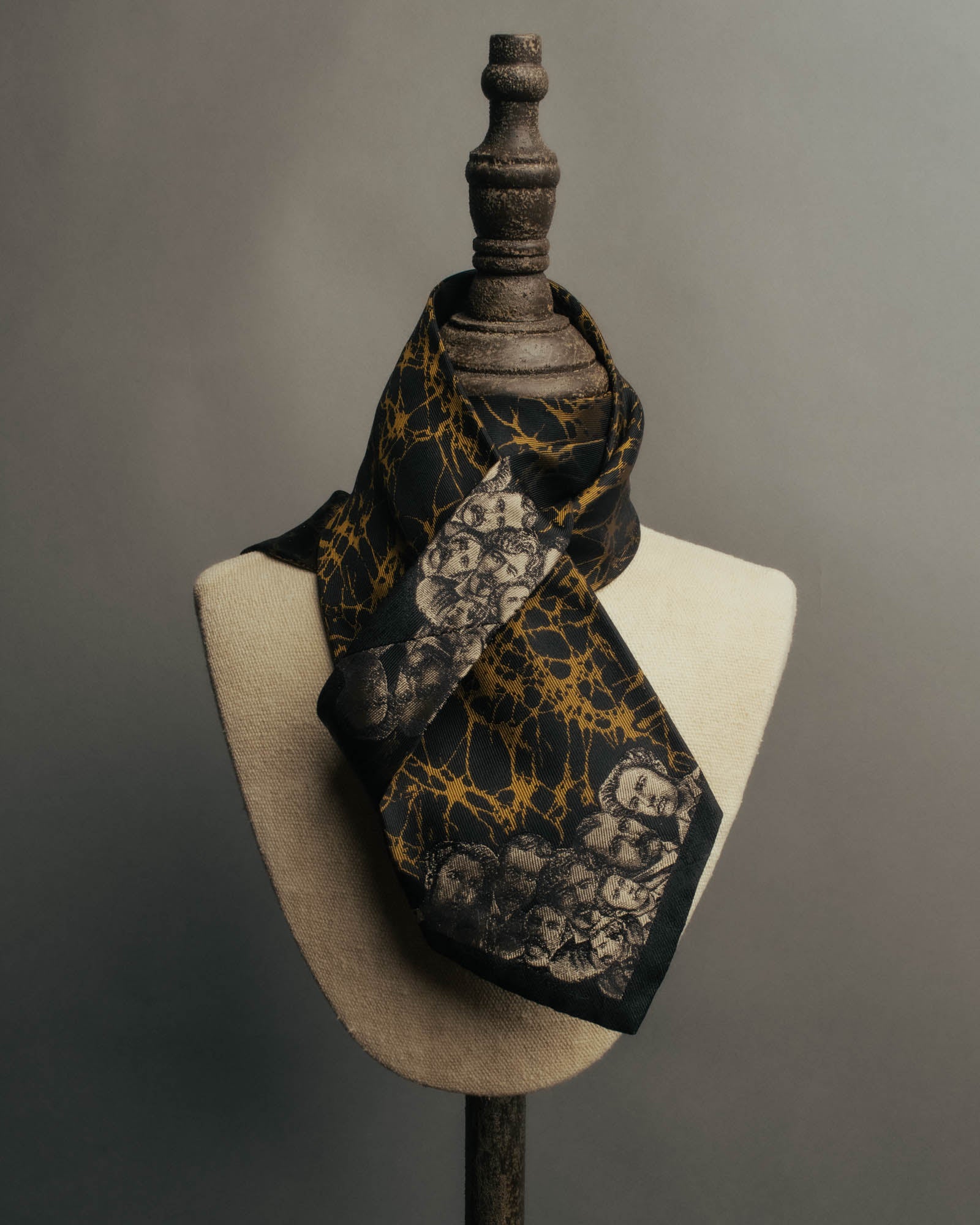 "Jean Paul Gaultier" 90's-00's Portrait jacquard silk necktie