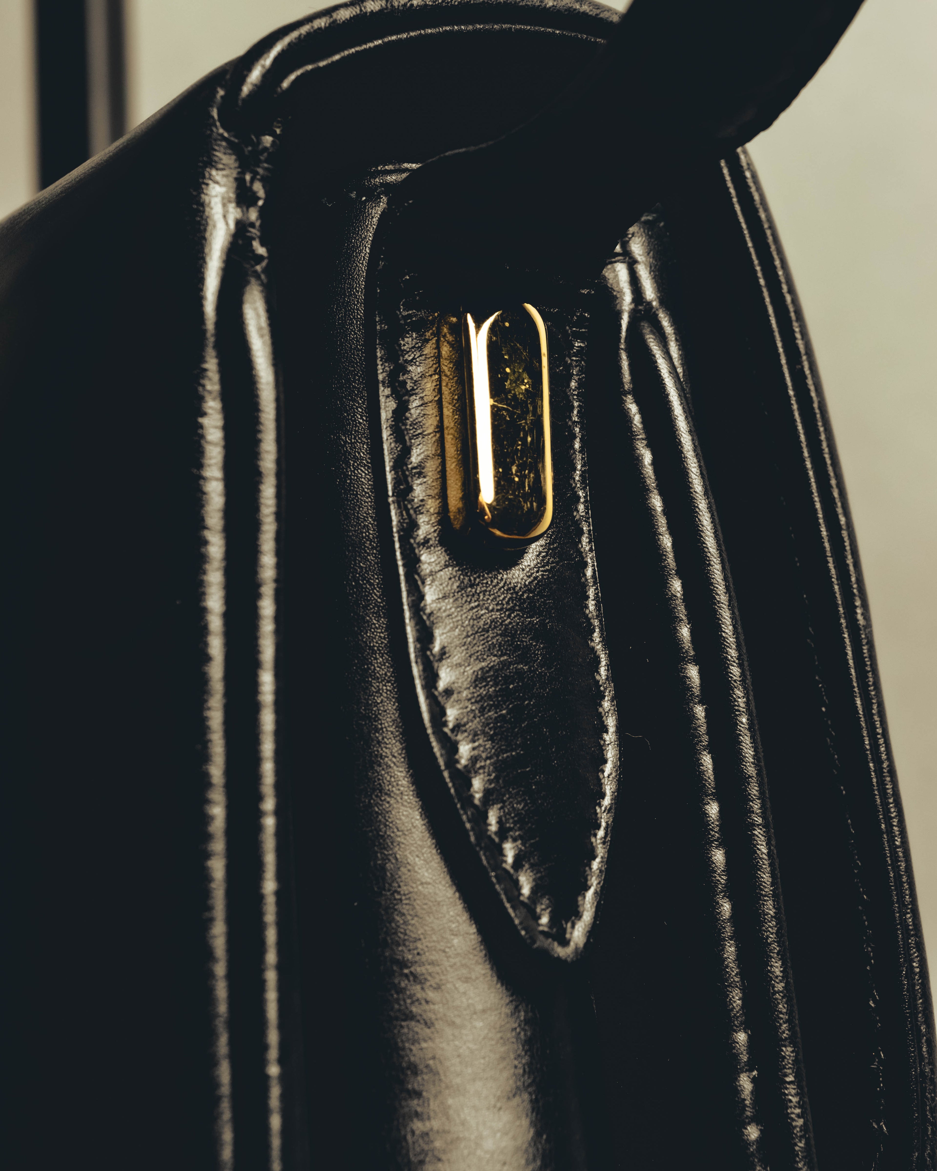"GUCCI" 70's-80's Classic leather shoulder bag