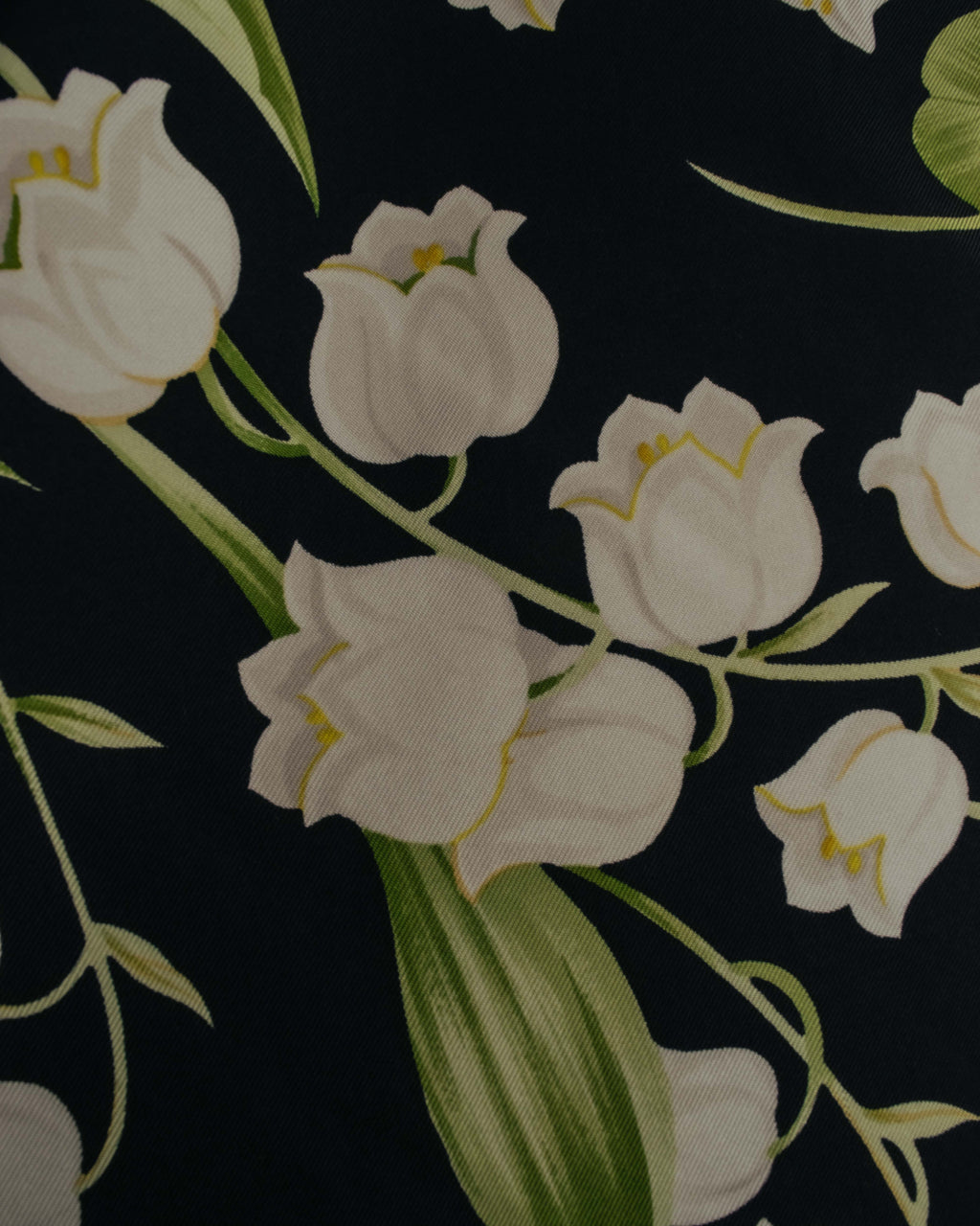 “Christian Dior” 90’s-00’s Lily of the valley silk scarf