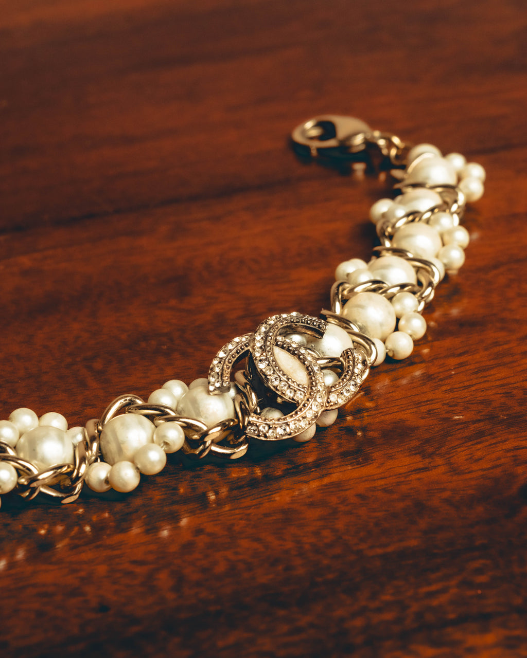 -SPECIAL- "CHANEL" Pearl embellished cc bracelet