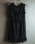 "DOLCE & GABBANA" 00's-10's Black lace sleeveless dress