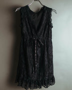 "DOLCE & GABBANA" 00's-10's Black lace sleeveless dress