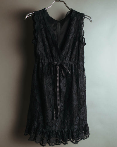 "DOLCE & GABBANA" 00's-10's Black lace sleeveless dress