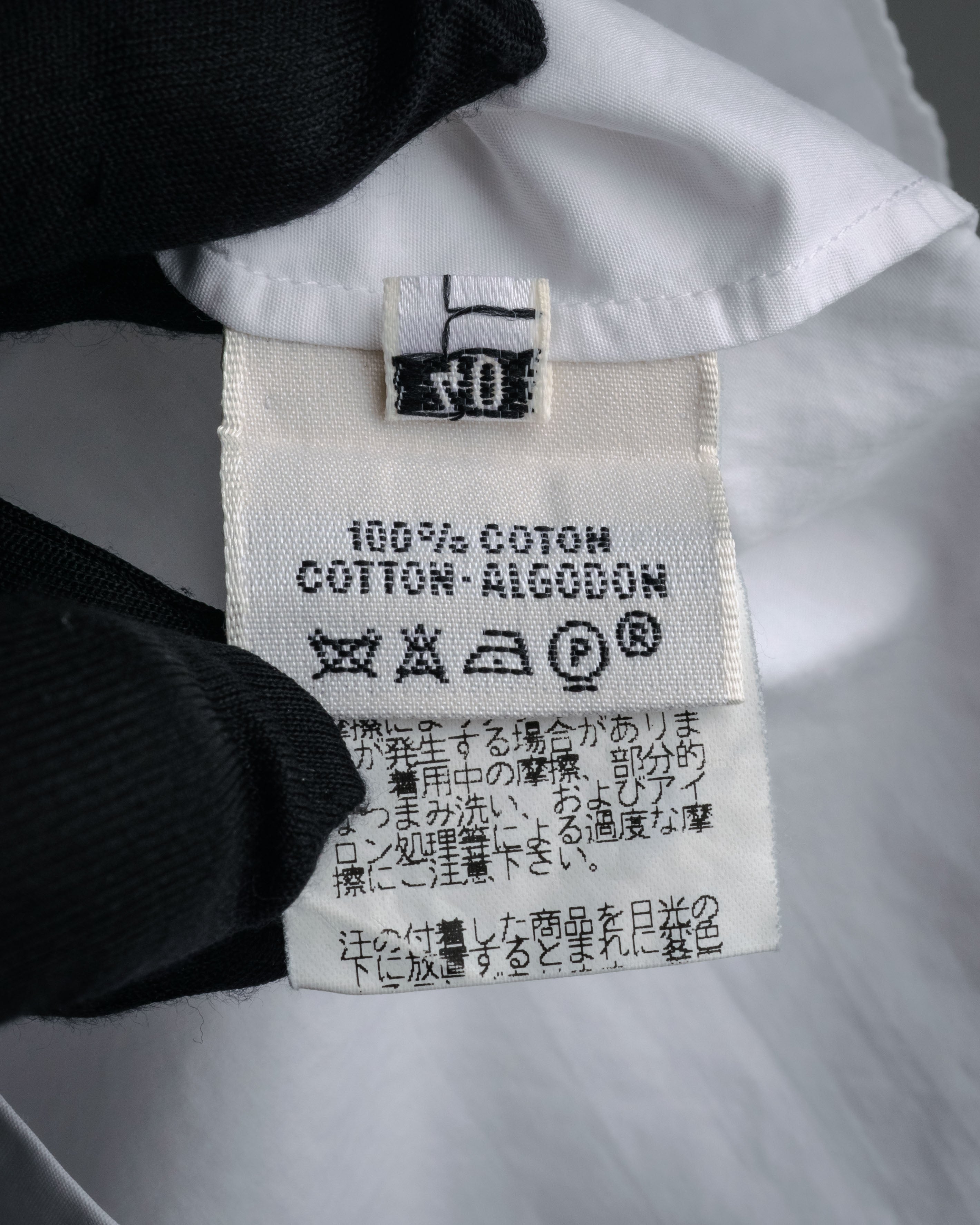 “HERMÈS” 00’s-10’s Signature embroidered cotton shirt