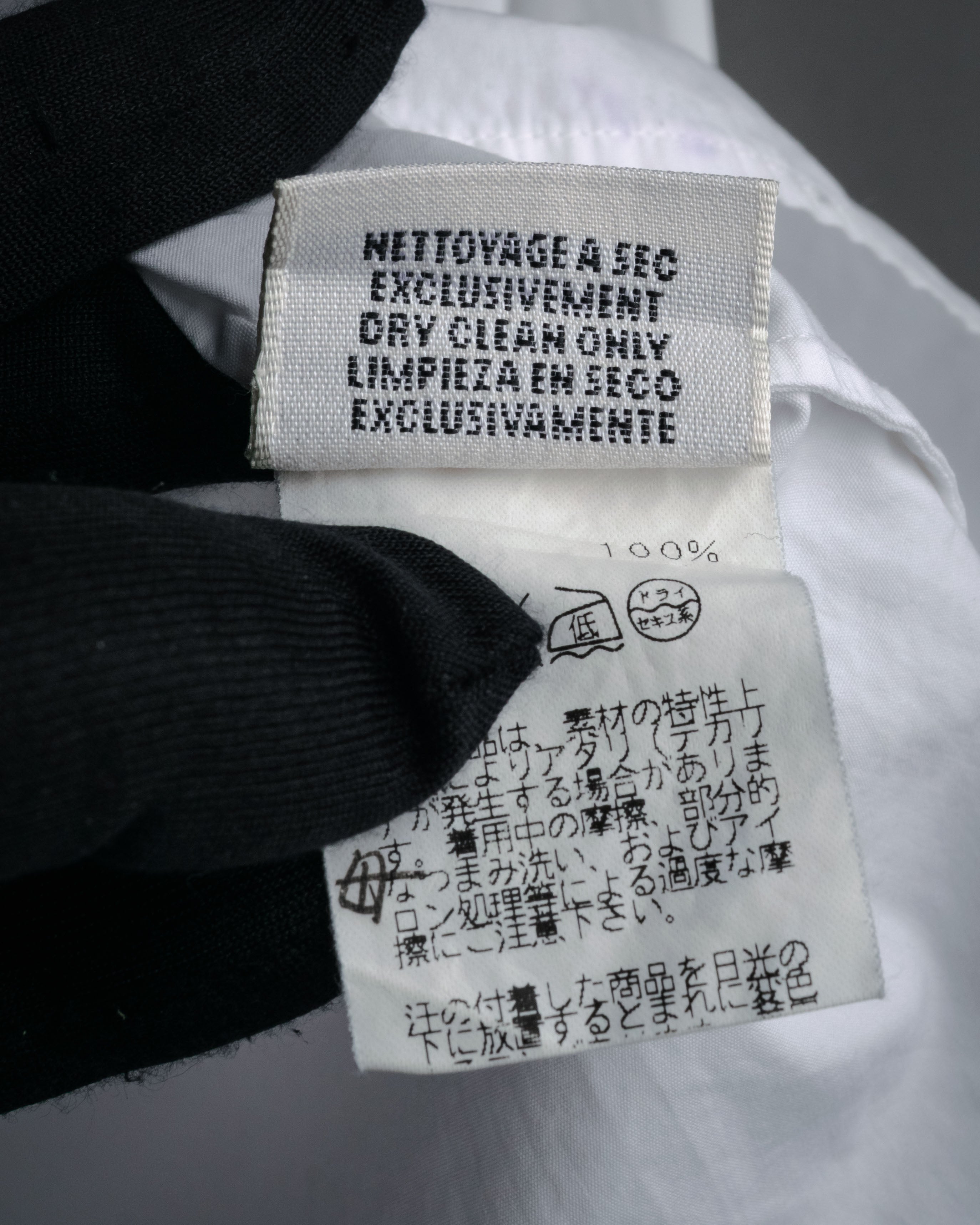 “HERMÈS” 00’s-10’s Signature embroidered cotton shirt