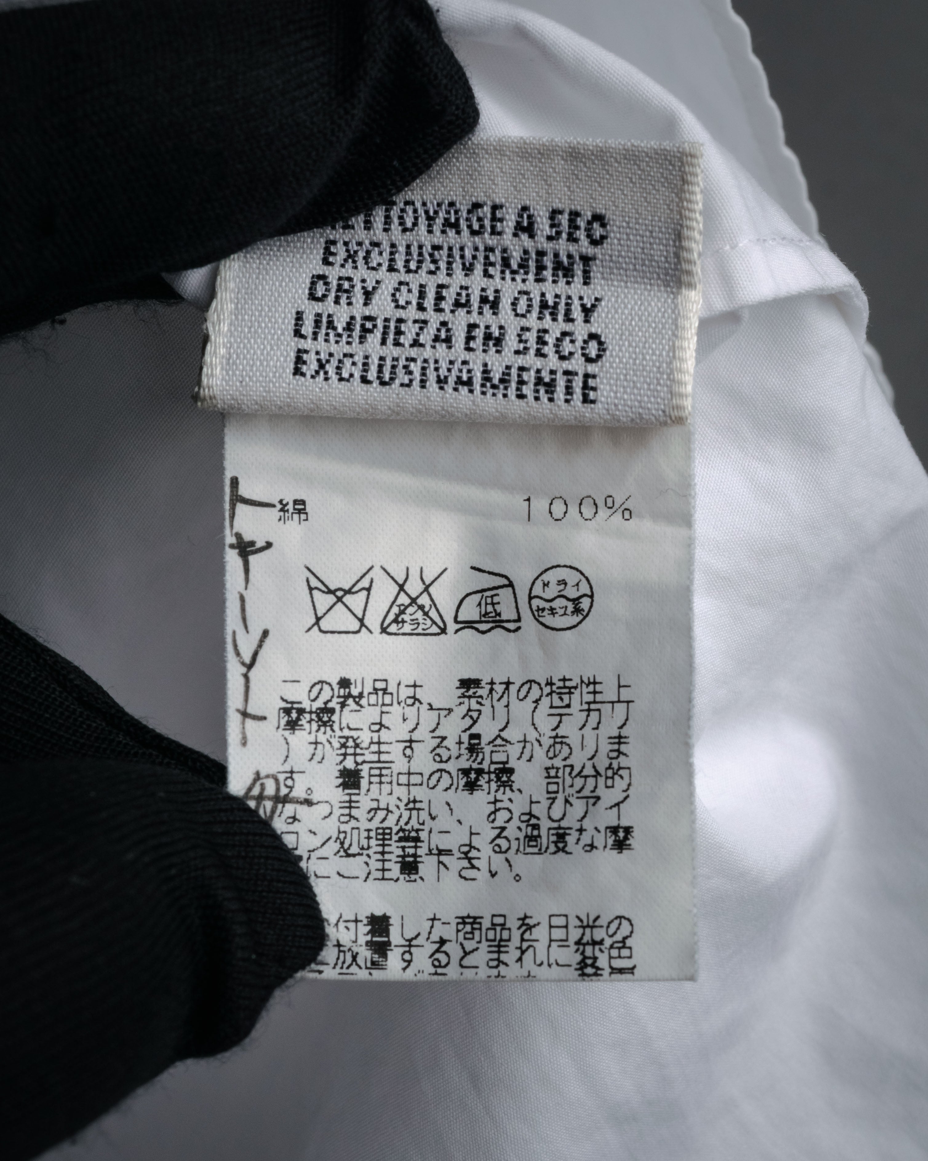 “HERMÈS” 00’s-10’s Signature embroidered cotton shirt