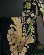 “Christian Dior” 90’s-00’s Lily of the valley silk scarf