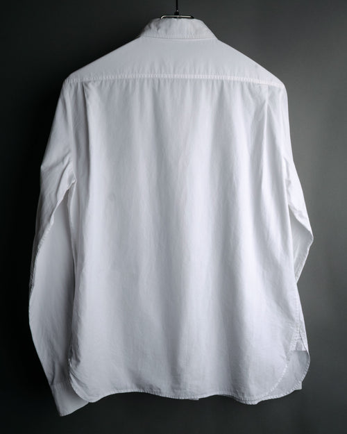 “HERMÈS” 00’s-10’s Signature embroidered cotton shirt