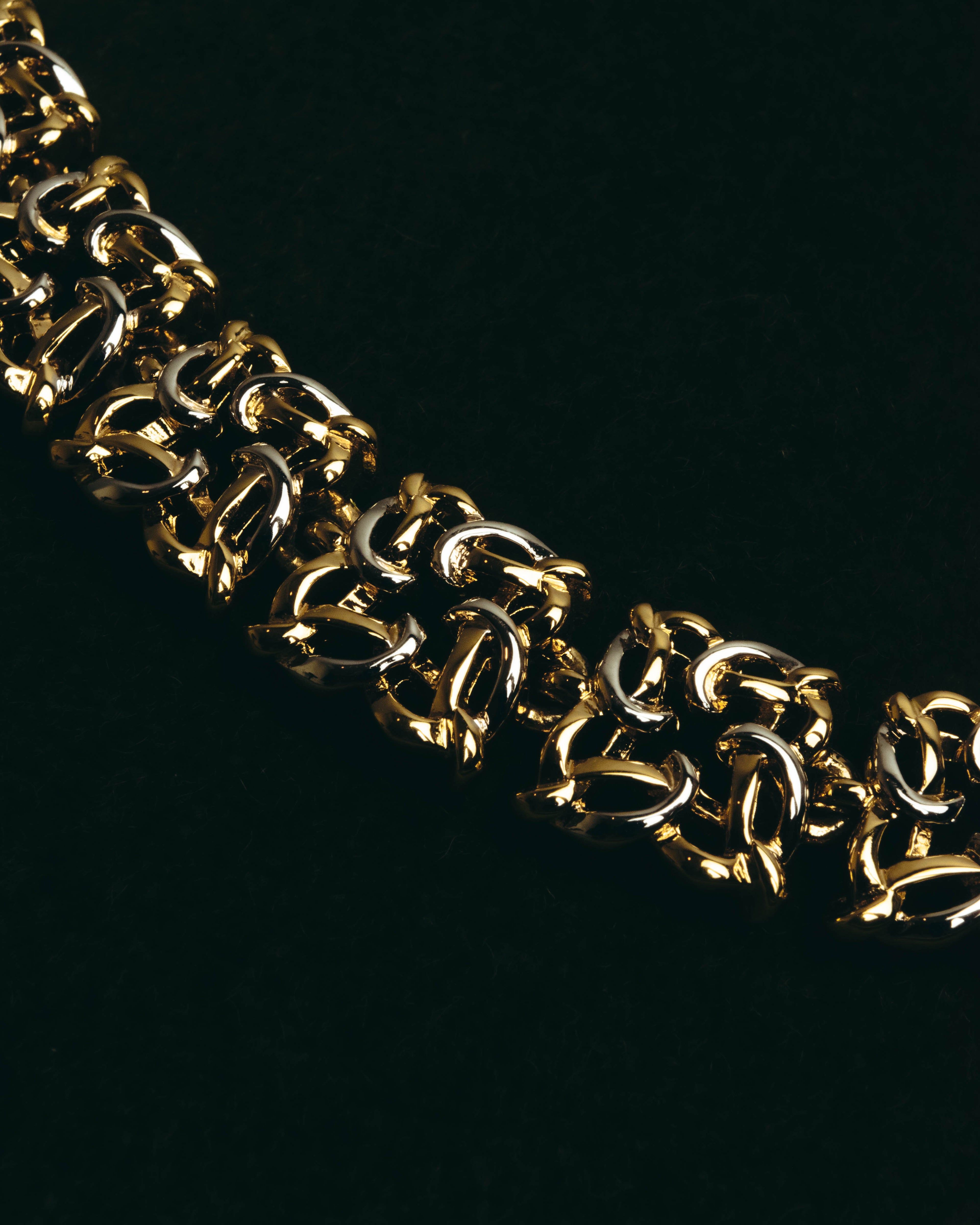 "NINA RICCI" 80's-00's Chunky two tone chain necklace
