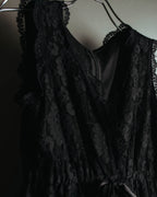 "DOLCE & GABBANA" 00's-10's Black lace sleeveless dress