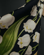 “Christian Dior” 90’s-00’s Lily of the valley silk scarf