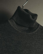 "LOEWE" Late 80's-90's Ribbed wool turtleneck sweater