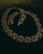 "NINA RICCI" 80's-00's Chunky two tone chain necklace