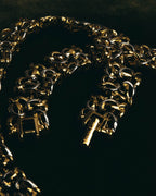 "NINA RICCI" 80's-00's Chunky two tone chain necklace
