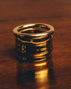 -SPECIAL- "LOEWE" 10's Sculptural gold tone ribbed ring