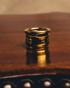 -SPECIAL- "LOEWE" 10's Sculptural gold tone ribbed ring