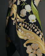 “Christian Dior” 90’s-00’s Lily of the valley silk scarf