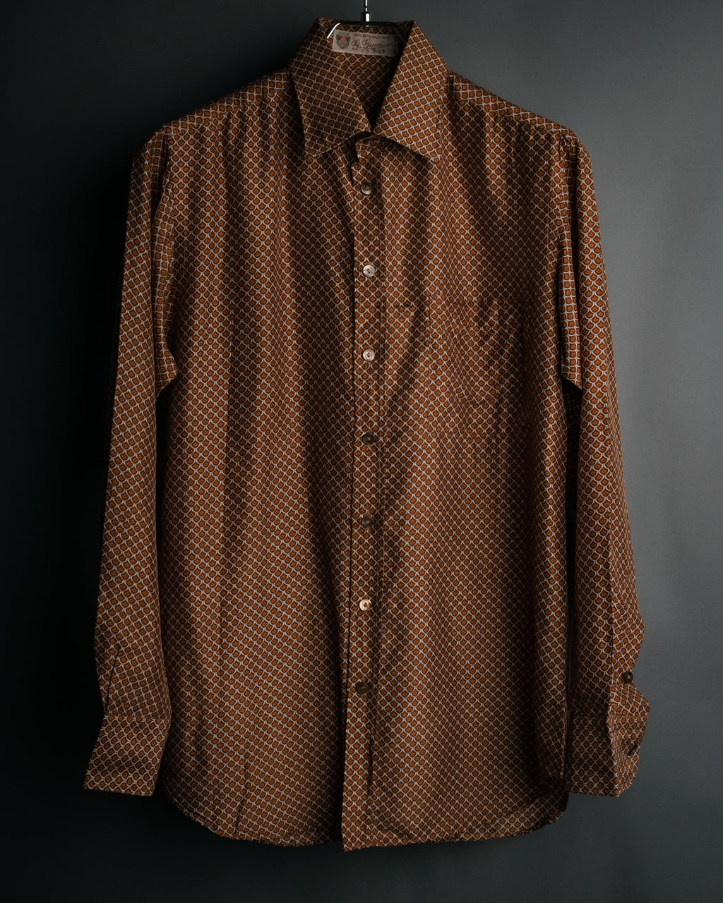 “GUCCI” 80’s Silk monogram shirt