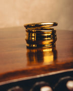 -SPECIAL- "LOEWE" 10's Sculptural gold tone ribbed ring