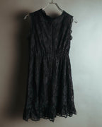 "DOLCE & GABBANA" 00's-10's Black lace sleeveless dress