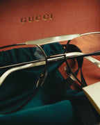 “GUCCI” 2010's Mother of pearl detail metal pilot eyewear