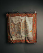 “Salvatore Ferragamo” 90’s Florence trompe l’oeil silk scarf