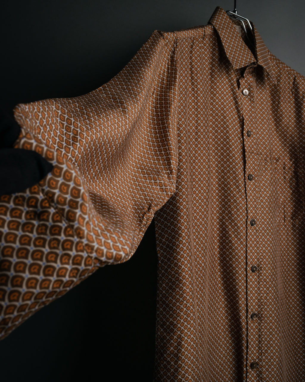 “GUCCI” 80’s Silk monogram shirt