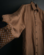 “GUCCI” 80’s Silk monogram shirt