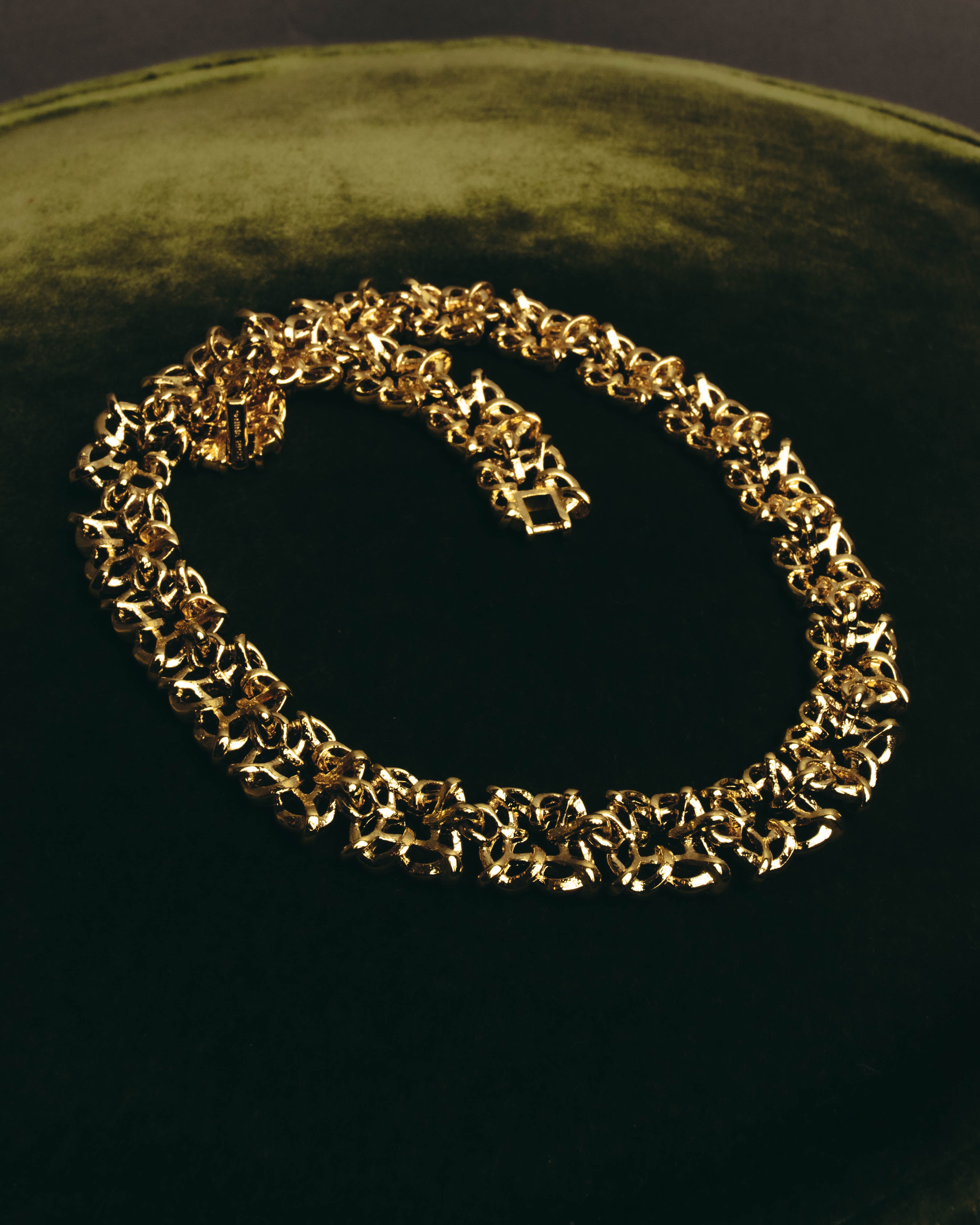 "NINA RICCI" 80's-00's Chunky two tone chain necklace